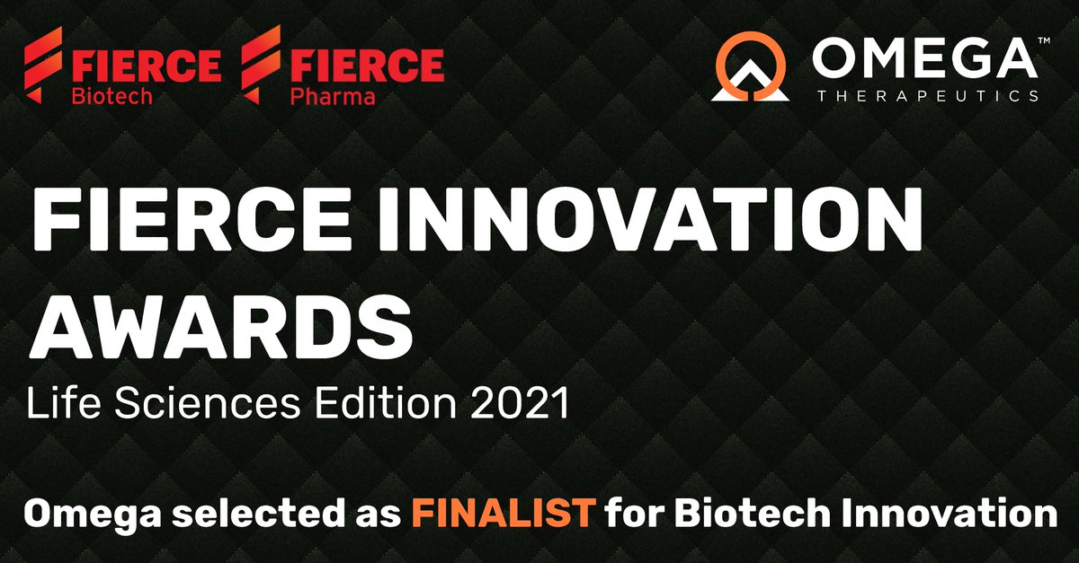 OmegaTX's tweet photo. We are thrilled to have been named as a finalist for the @FierceBiotech Innovation award. Congrats to the 2021 finalists!
https://t.co/X80sDsDxEx
#FierceLifeSciencesAwards #Innovation #EpigenomicProgramming #EpigenomicControllers #PrecisionGenomicControl https://t.co/5vdIOoFDoN