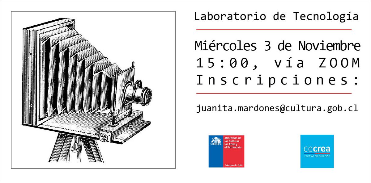 Hoy miércoles 03 de noviembre te invitamos a participar en el Laboratorio de Tecnología de <a href="/Cecrea_cultura/">Cecrea</a> #coyhaique
La actividad es gratuita para niños, niñas y jóvenes de entre 7 y 19 años

Info e inscripciones, escribe a juanita.mardones@cultura.gob.cl o llama al 67 2214840