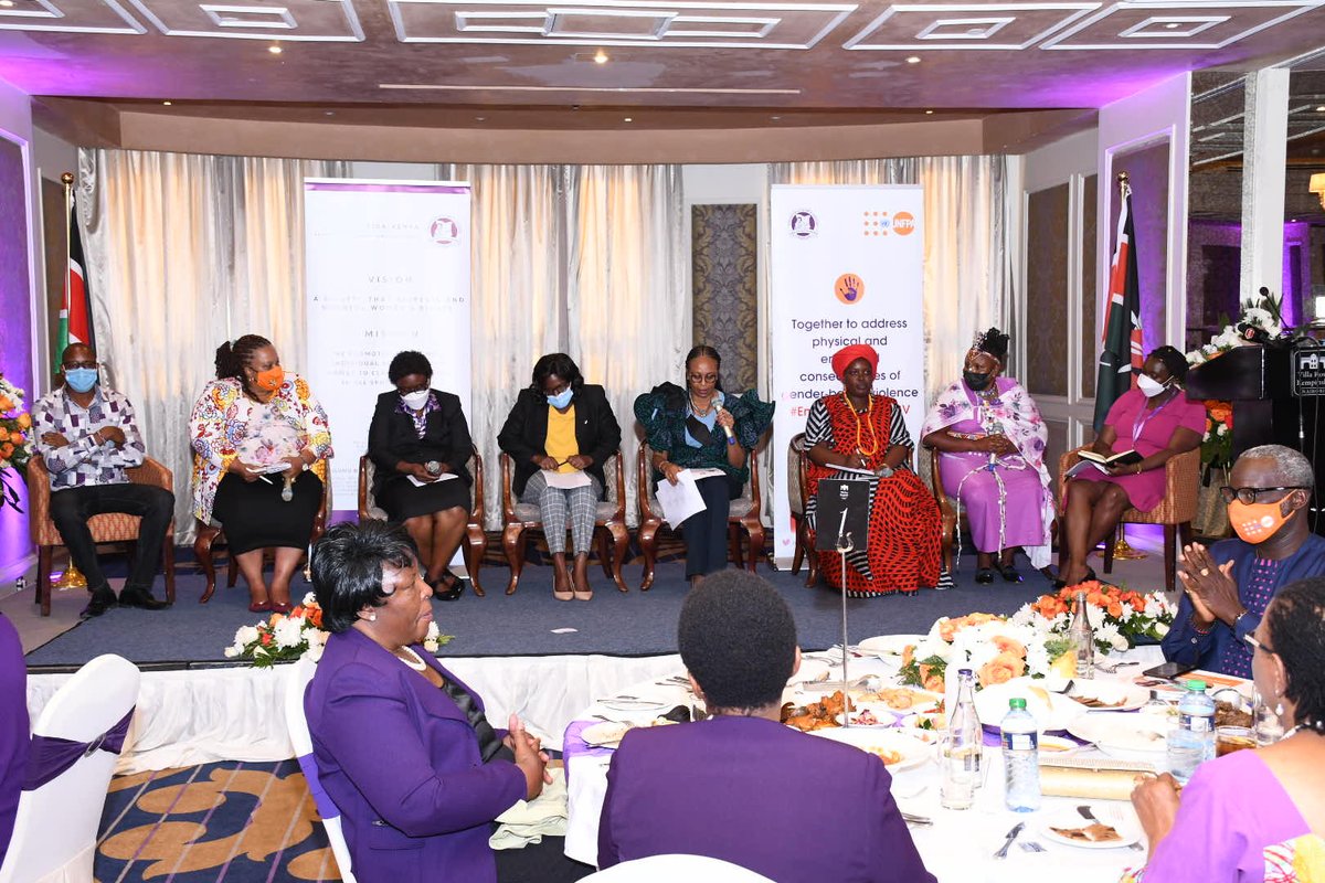 CommunityDHR's tweet photo. We are privileged to attend a Luncheon at @VillaRosaKempin by our partner @fidakenya in honour of Hon @CJMarthaKoome The forum is further a consultative platform to discuss Access to Justice on GBV cases & reflection on the progress made by Kenya since the enactment of #FGMAct https://t.co/xMetHFxBuK