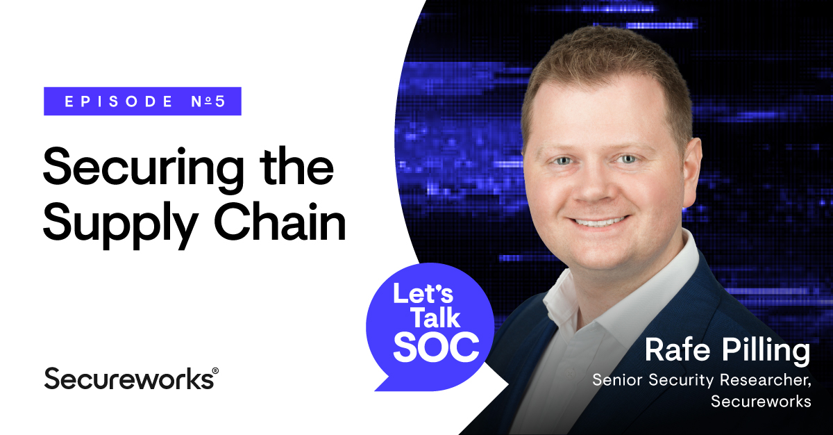 Who is responsible for securing the #SupplyChain? Rafe Pilling SCWX Sr. Security Researcher discusses how we mitigate attacks on our supply chain as well as best practices, gotchas &amp; learnings based on past attacks on the latest episode of Let’s Talk #SOC: dell.to/3nQt1yX