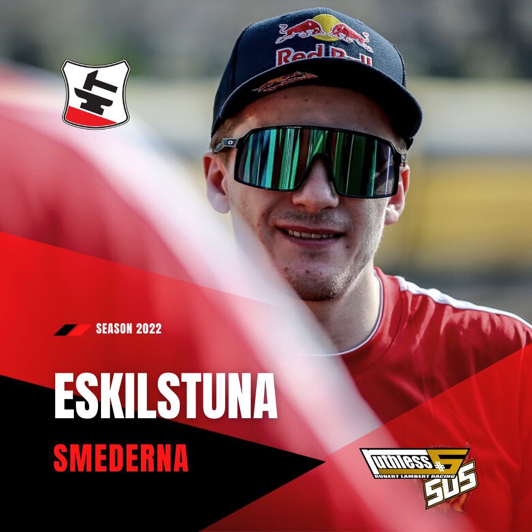 Eskilstuna Smederna in 2022! 🤝 🔥 Very happy to confirm I will be joining the team in next season, looking forward to the new adventure in Swedish league on one of my favorite tracks, see you all soon! ❤️⚒🖤
<a href="/SmedernaSF/">Eskilstuna Smederna</a> 
#rlr505