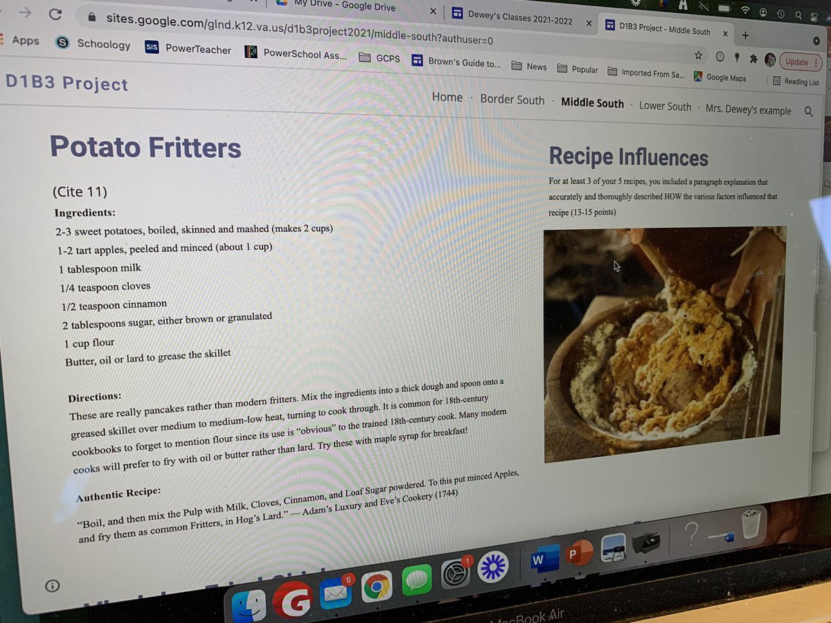MrsDeweyGHS's tweet photo. Chef @Djbooth1201 - you’ve got some recipes coming your way for our Culinary History collab project!!! @GoochlandHigh https://t.co/eVeqWU3Gvb