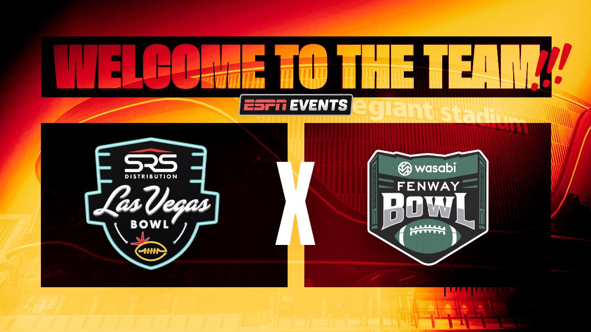 The Las Vegas Bowl is excited to welcome the <a href="/wasabi_cloud/">Wasabi Technologies</a> <a href="/FenwayBowl/">Wasabi Fenway Bowl</a> to the <a href="/ESPNEvents/">ESPN Events</a> family! Bowl season here we come! 🏈🏆 #FenwayBowl
