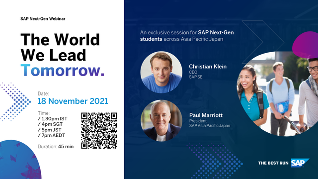karstenruf's tweet photo. How do we create a workplace fit for the next generation? Join us on 18th November with @ChrstnKlein and @pmmarriott to learn more about SAP's commitment to empowering people and creating the workplace of the future: https://t.co/Ga51krb4Cc https://t.co/LU7rdg2OQg https://t.co/wx8OBemS9R