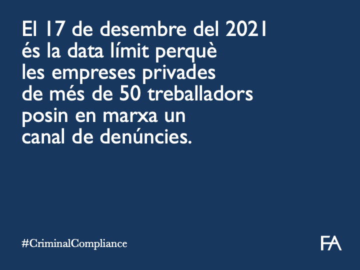 FontAdvocats's tweet photo. L’equip d’experts en #CriminalCompliance de Font Advocats pot ajudar-te a implementar un canal de denúncies a mida per a la teva organització. 👉Sol·licita més informació aquí: https://t.co/pEIu1AKkfm https://t.co/nxJ5zLLznJ