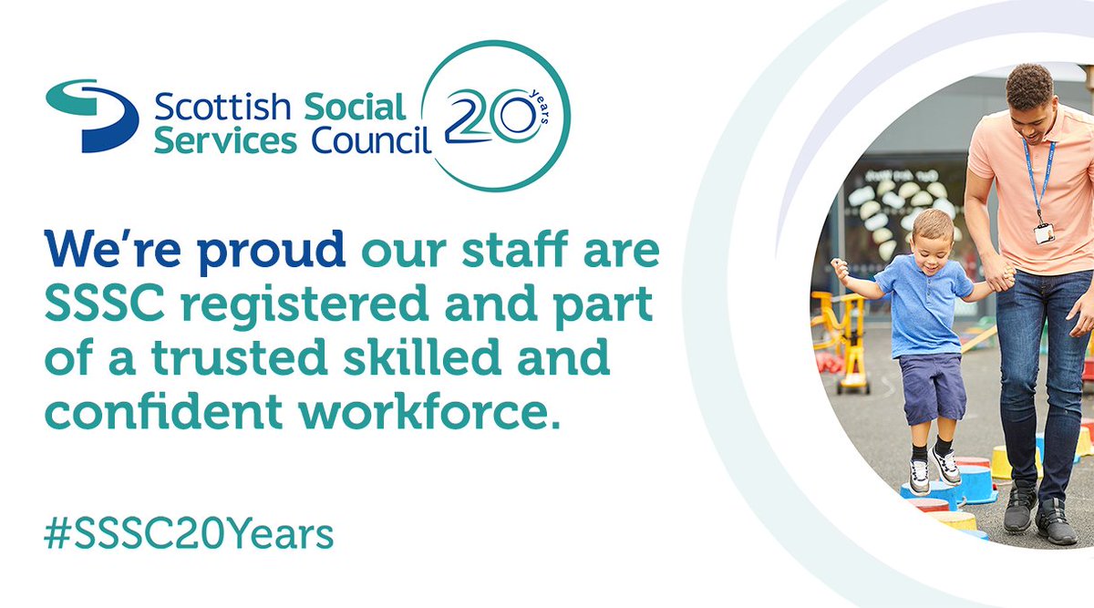 SSSCnews's tweet photo. Proudly show your staff are #SSSCregistered and part of a trusted, skilled, professional workforce by getting involved in our #SSSC20Years activities and share images on social media using our hashtag.

See link for ideas and our photo templates: https://t.co/RNZfVpBnae https://t.co/ny5EjbHXOA