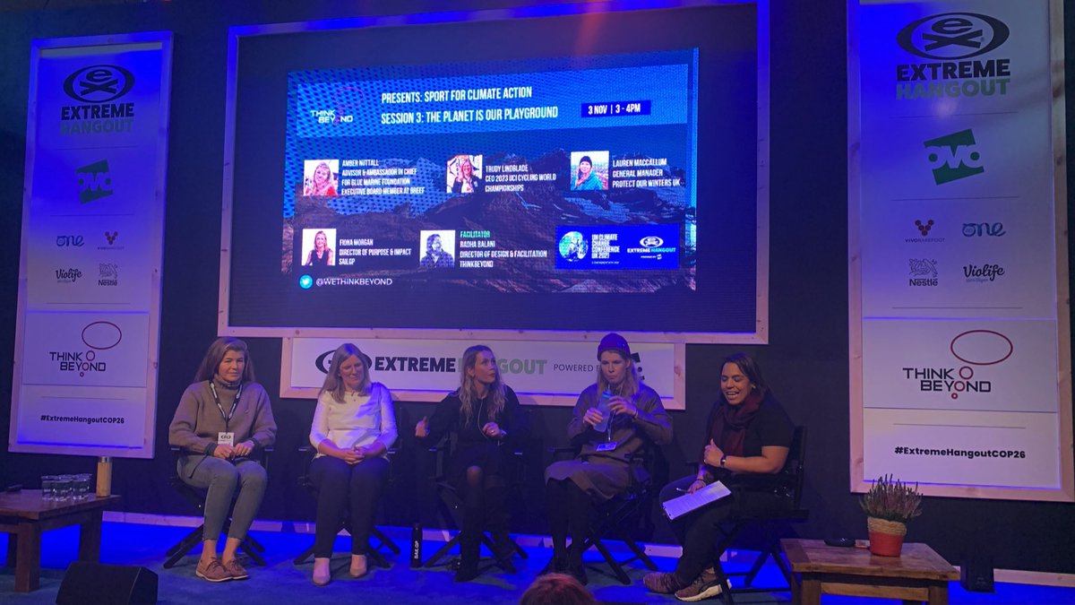 The great outdoors is our playground, but how do we minimise our impact &amp; mobilise communities to help combat climate change?

<a href="/RB_Radha/">RADHA BALANI</a> is joined by:
<a href="/Ambernuttall77/">Amber</a>, <a href="/Bluemarinef/">Blue Marine Foundation</a>
<a href="/TrudyLindblade/">Trudy Lindblade</a>, CEO <a href="/CyclingWorlds/">2027 UCI Cycling Worlds Haute-Savoie Mont-Blanc</a>
<a href="/LKMacCallum/">Lauren MacCallum</a>, GM at <a href="/uk_protect/">ProtectOurWintersUK</a>
Fiona Morgan, <a href="/SailGP/">SailGP</a>

#COP26