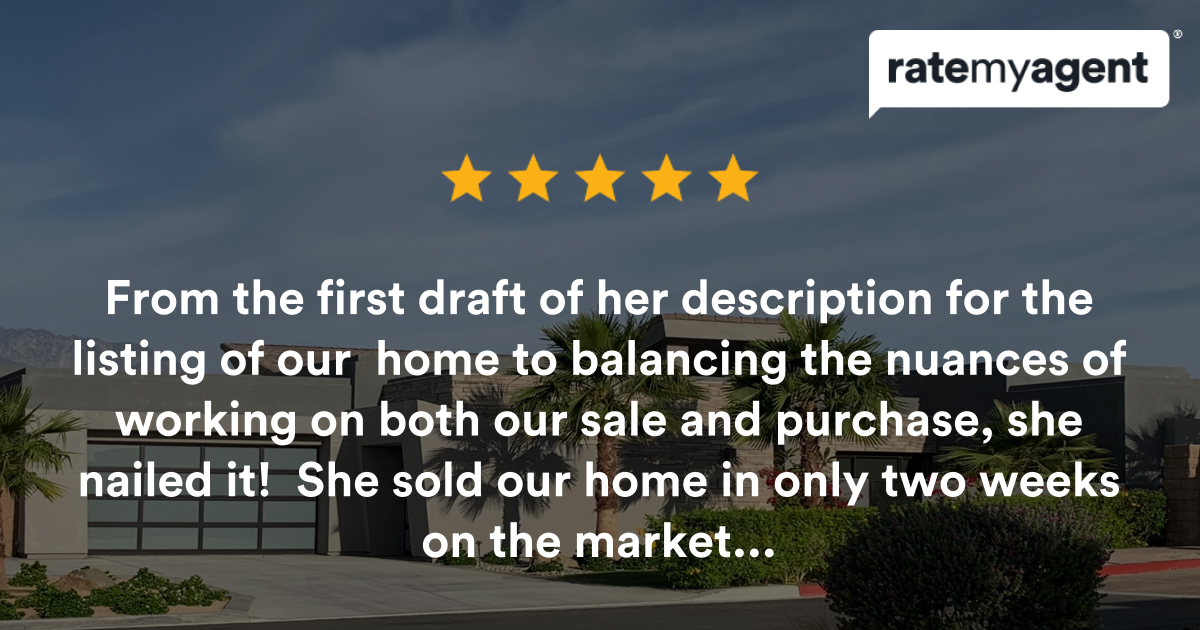 ViewCalifornia1's tweet image. My latest RateMyAgent review in Rancho Mirage
rma.reviews/1QtgVDXJcDMm