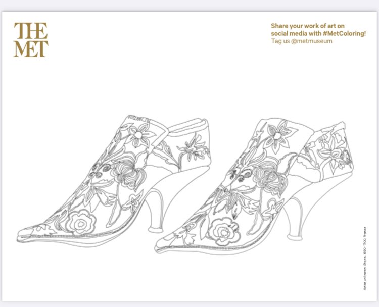 naberezhna's tweet image. @citizenschools @makers_mentors convening 2021 and first creative task -#colorourcollection with @metmuseum #metcoloring. I couldn’t wait to start. I wonder if back in France of 1690-1700, someone would wear my designs of today.