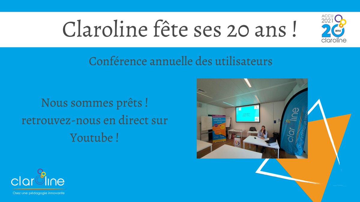 LMSClaroline's tweet photo. Nous sommes prêts !!

Dans une heurela Conférence d'ouverte de l'#ACCU2021 commence.
Si vous n'avez pas pu faire le déplacement, rejoignez-nous sur la Chaine Youtube de Claroline. Vous pourrez y poser vos questions à nos intervenants.

Happy Anniversary Claroline ! 🥳 https://t.co/8QZWnB2zMi