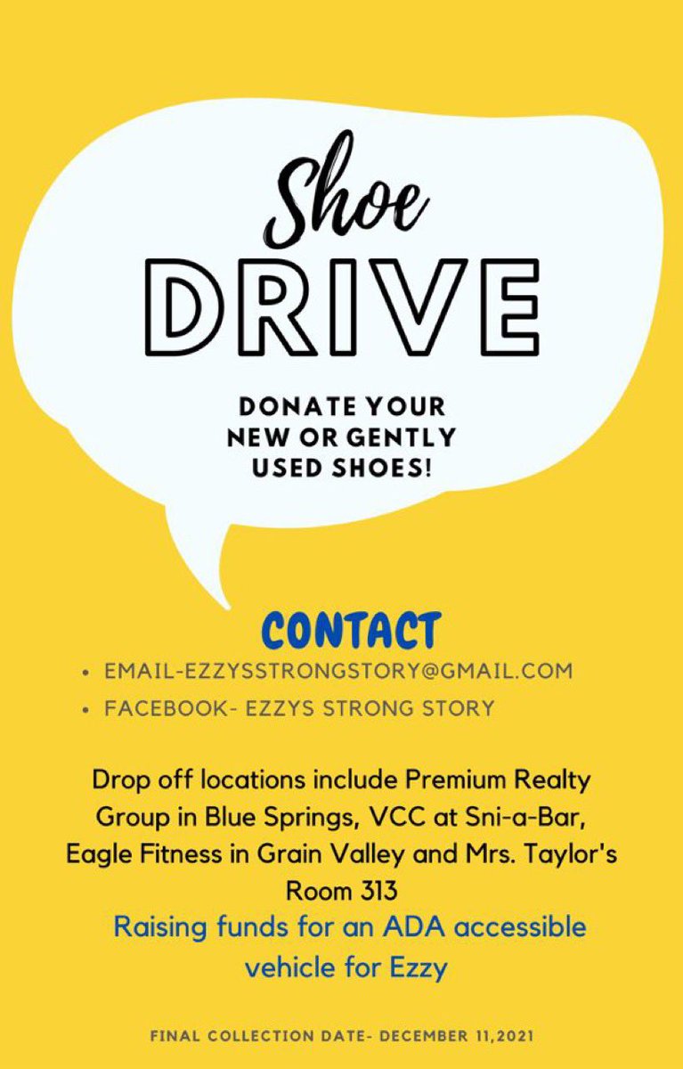 _gvnhs's tweet photo. Be sure to bring in your new or gently used shoes to donate to the shoe drive! Shoes will be collected until December 11th. https://t.co/wttq4sJcYZ