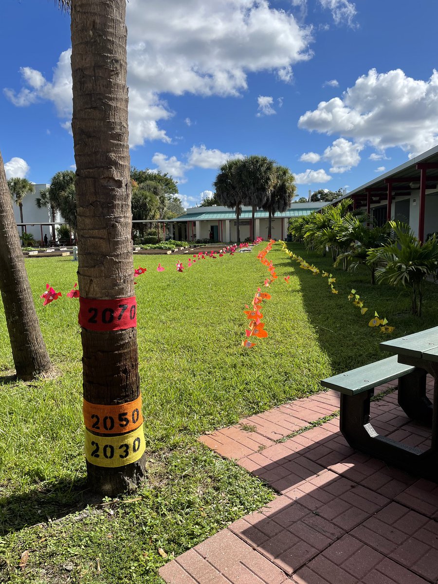 BrowardSTEM's tweet photo. The #RisingWaters2021 Art installation at @DriftwoodMiddle is officially (ofFISHally?) live!!  Awareness is the name of the game! #YourChoicesMatter @browardschools @BrowardEnv @ClimateCreativs https://t.co/Sx2J5W1d5t