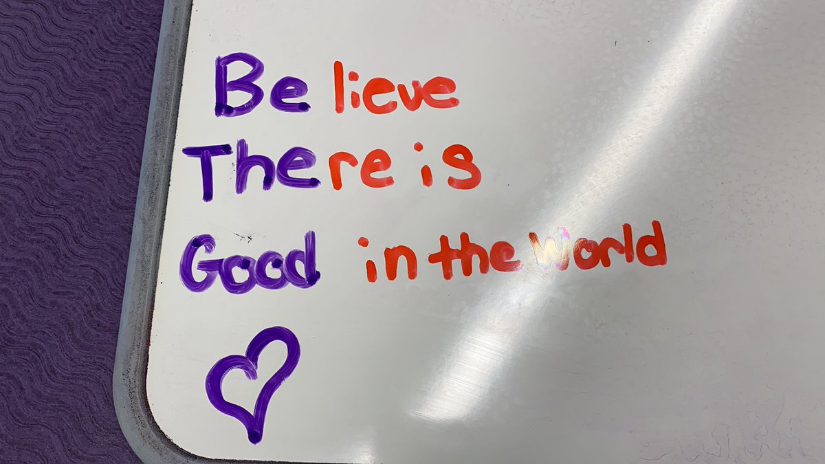 Ms_Legleiter's tweet photo. Some positivity today💜 
#unietd https://t.co/WZryGynV7d