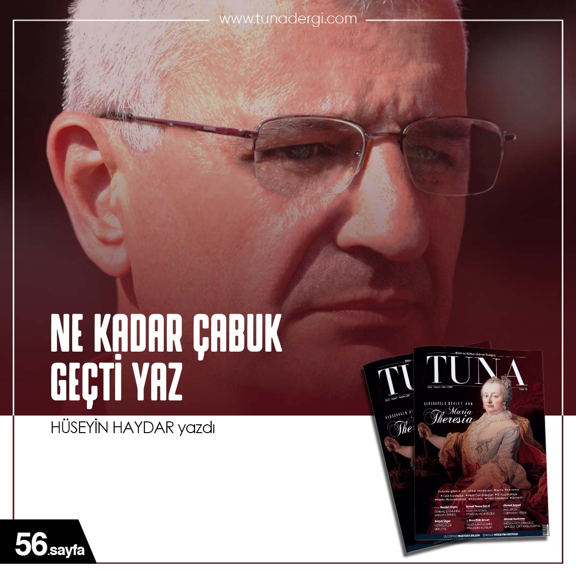 Ne kadar çabuk geçti yaz
tunadergi.com/huseyin-haydar/