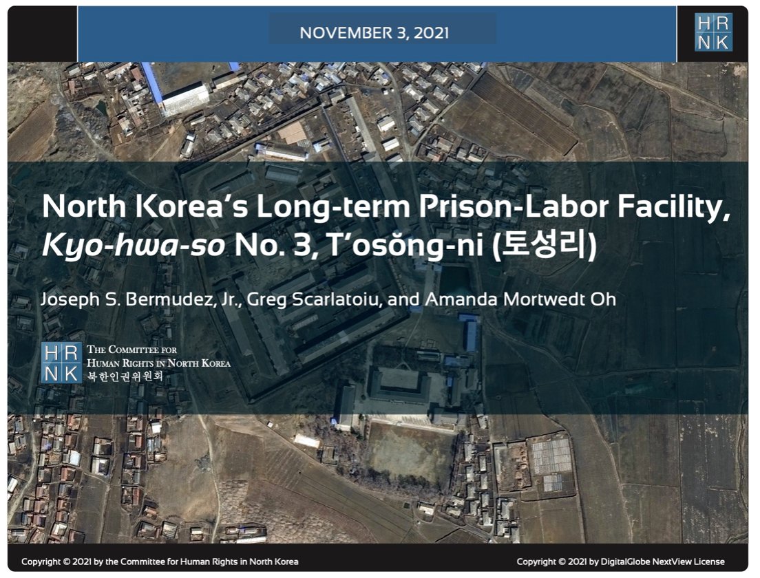 HRNK will be featuring the latest report under a long-term project employing satellite imagery analysis and former political prisoner testimony to shed light on human suffering in North Korea's prison camps.