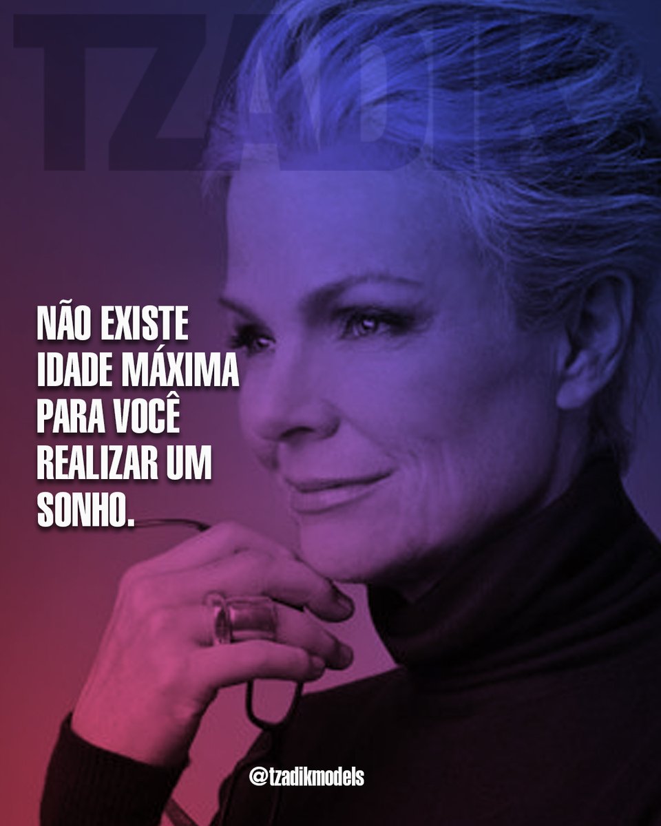 tzadikmodels's tweet image. QUAL A SUA IDADE? VOCÊ SE ACHA MUITO VELHO(A) PARA SER MODELO?

Sabia que existe um crescimento imenso de solicitações de castings para homens e mulheres acima dos 45 anos?

quer saber mais me chama no direct que te explico.

#modelosdeunhas #modeloskids #modelosplussize