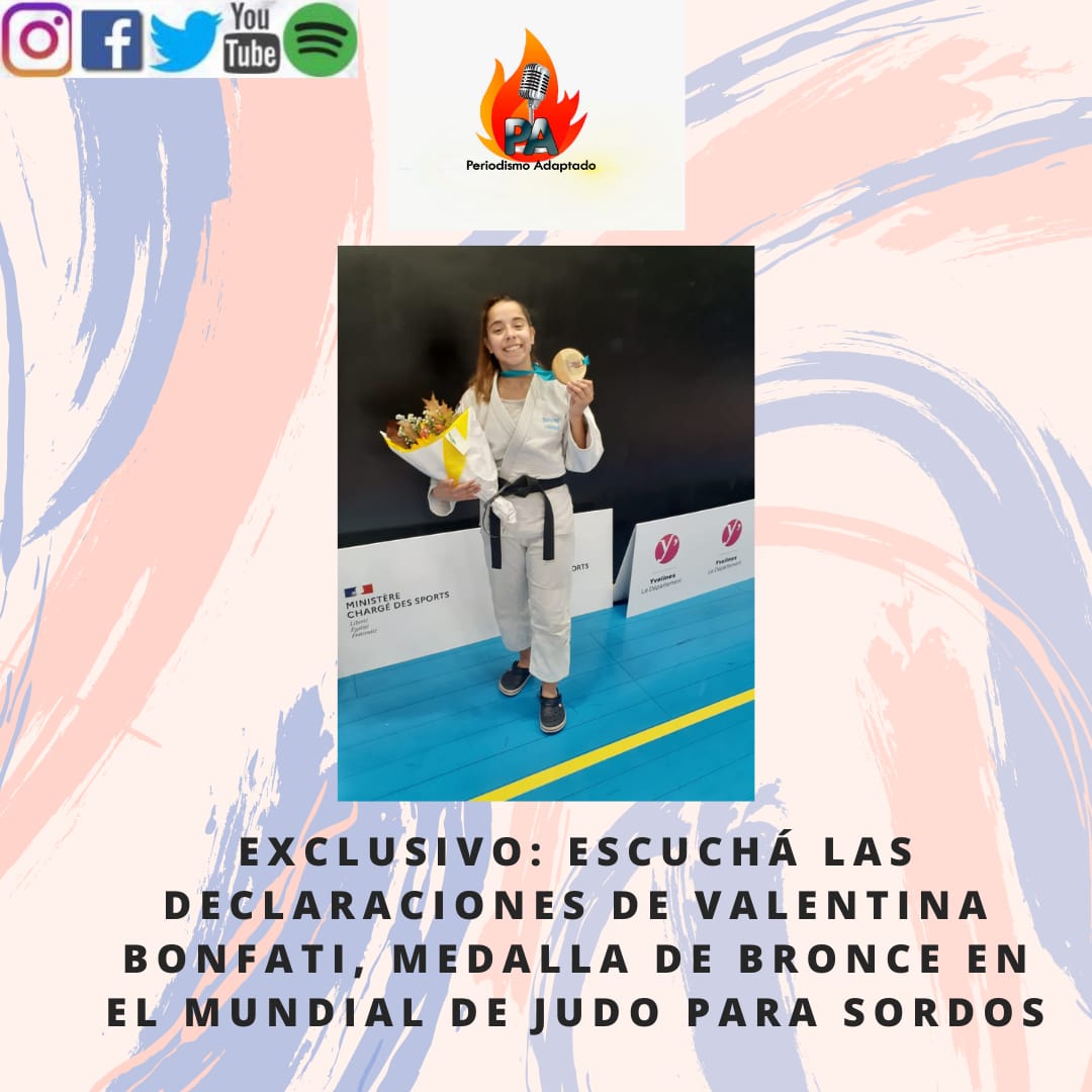 🥋 #JudoParaSordos
VALENTINA BONFANTI EN #PeriodismoAdaptado, “SUEÑO CON GANAR UNA MEDALLA DE ORO PARA LA ARGENTINA EN LAS SORDOLIMPIADAS 2022” 👏
<a href="/aleperezironman/">Alejandro Perez</a> <a href="/CADES_Argentina/">CADES_Argentina</a> <a href="/judoarg/">Judo Argentina</a> <a href="/judoargentina/">Judo Argentina</a> <a href="/FEDSordos/">FEDSordos</a> #Argentina #Mundial