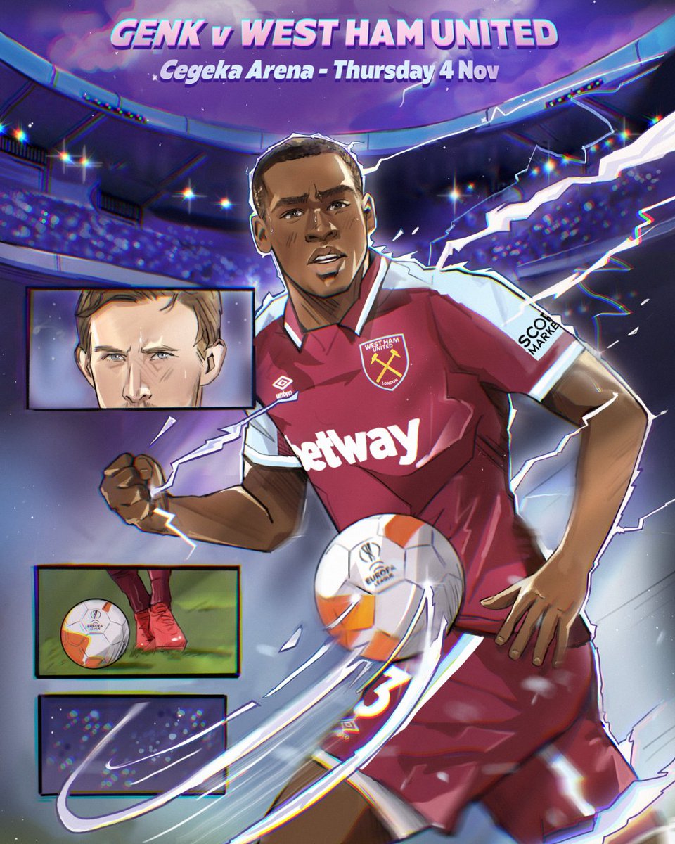 Back in #UEL action! 🙌

We're in Belgium for #GNKWHU 🇧🇪

COME ON YOU IRONS!! ⚒