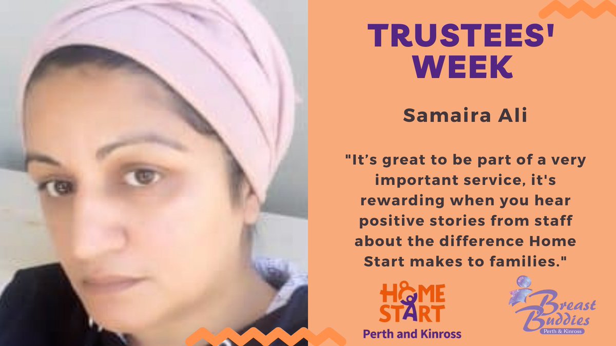 Continuing our Trustees Week, we asked Samaira what she enjoyed about being a trustee for us #HomeStartTrustee #BreastBuddiesTrustee #HomeStartVolunteer #BreastBuddiesVolunteer #HomeStartHero #trusteesweek