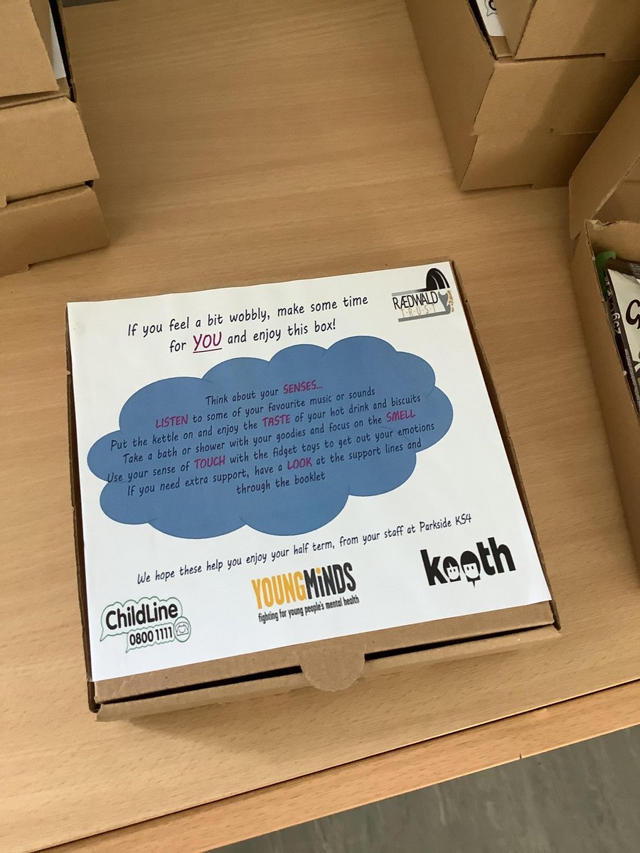 RaedwaldT's tweet photo. We like to encourage our students to relax and chill out during their half term break. Our KS4 students really appreciated the goody boxes that we put together for them which contained lots of special treats! #halfterm #goodyboxes https://t.co/q5EgIdqUJP