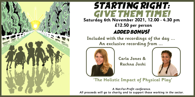 EY_Matters's tweet image. Hot off the Press! Delighted to share that all attending #GiveThemTime will also have access to a special presentation from @EarlyYearsCarla &amp;amp; @RJoshiEYFS - The Holistic Impact of Physical Play. For all details: bit.ly/3GNEQyN #EYMatters #TeamEarlyChildhood #EYTalking