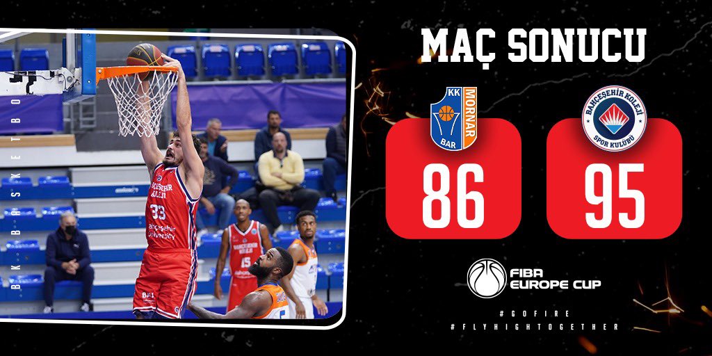🔥 Dörtte Dört! 

FIBA Europe Cup 4. Hafta / Maç Sonucu | KK Mornar Bar  86 - 95 Bahçeşehir Koleji

Jamar Smith 22 sayı (3 ribaund, 4 asist)
Erkan Yılmaz 17 sayı (9 ribaund, 3 blok)
Jamal Jones 14 sayı (7 ribaund, 1 blok)

❤💙 #FlyHighTogether #FIBAEuropeCup