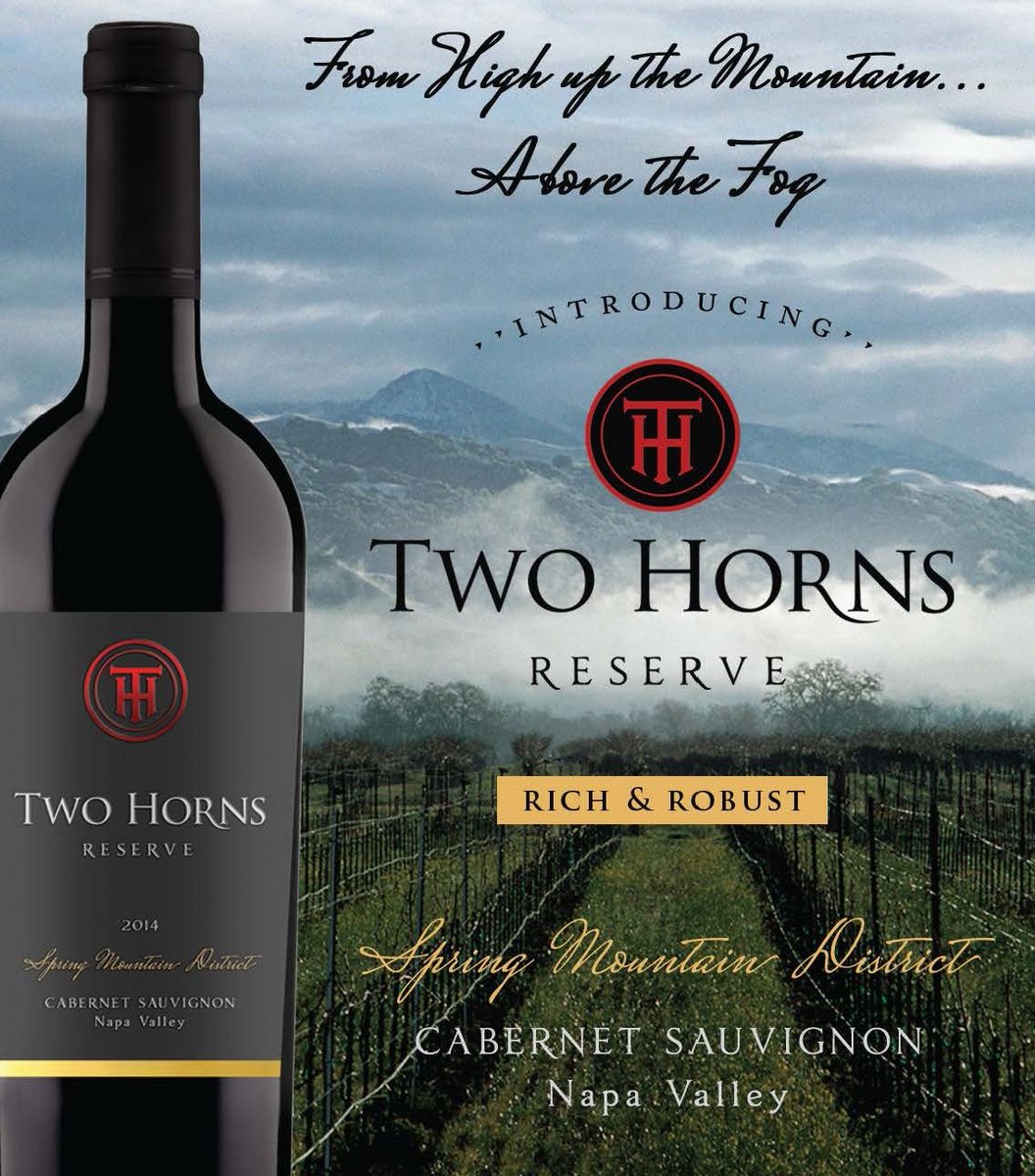 TwoHornsWine's tweet photo. From high above the fog….Introducing Two Horns Reserve from Spring Mountain District, Napa Valley. The Next Level! 🍷 https://t.co/zlYp8HtfLW 

#springmountain #wine #twohorns #napa #napavalley #reserve #redwine #cabernet #cabernetsauvignon #winetime #winestagram #vino https://t.co/x2RSMpKWS1