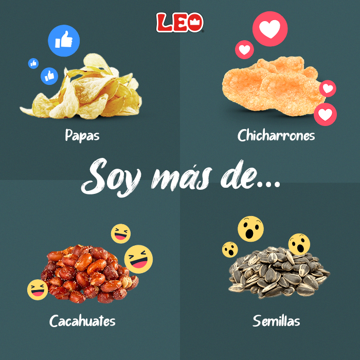 Botanas_Leo's tweet photo. Variedad es nuestra palabra favorita y se nota 😏.  ¡Reacciona! ¿Qué Botana Leo prefieres para botanear en este inicio de semana? 👀😋 https://t.co/Jovd4jzXHW