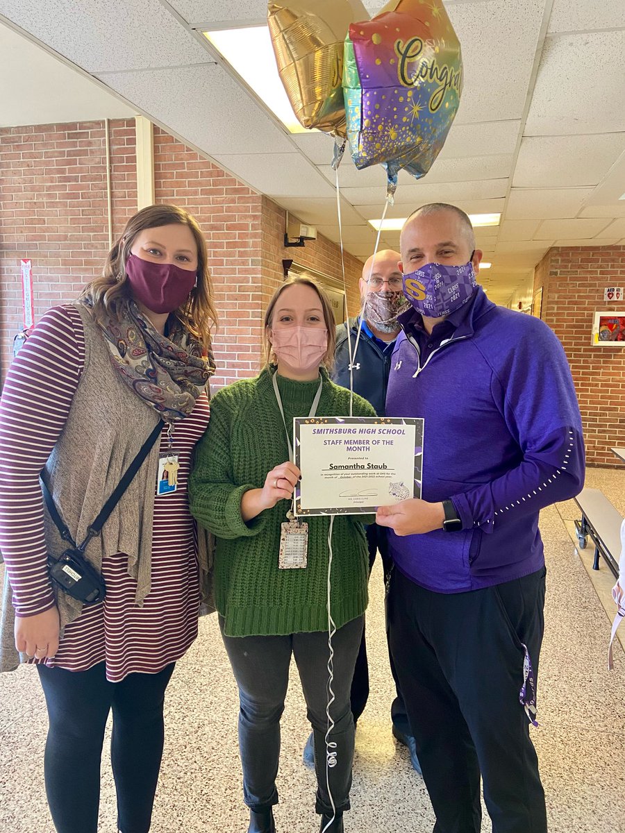 Congratulations to <a href="/StaubSamantha/">Samantha Staub</a> for being named our October Staff Member of the Month. Thank you to our community for all of their continued support &amp; nominations. #wcpsmd