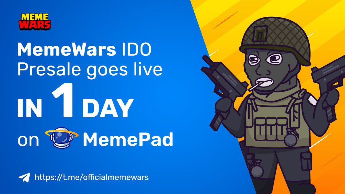 spicy_gems's tweet photo. MemeWars launching tomorrow 🌶 on MemePad: Nice pumpamentals, i will try to ape early staking my $MEPAD tokens😅

Initial Mcap: Only $75k 

https://t.co/62vH1kPHgN https://t.co/vVNevlwDU3