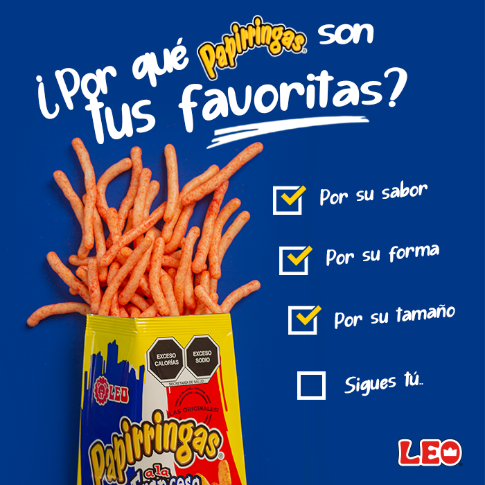 Botanas_Leo's tweet photo. Estas son algunas de las muchas razones por las cuales Papirringas nos encantan 🥰 … ¿Cuáles son las tuyas? 👀😋 https://t.co/TOFdLWdkLr