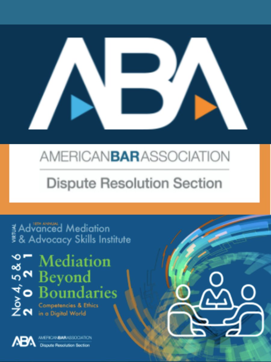 Last chance to register for the <a href="/ABA_DR/">ABA Section of DR</a> Advanced Mediation and Advocacy Institute! Registration closes today, November 3 at 5:00 pm ET.   bit.ly/3zaqTa5