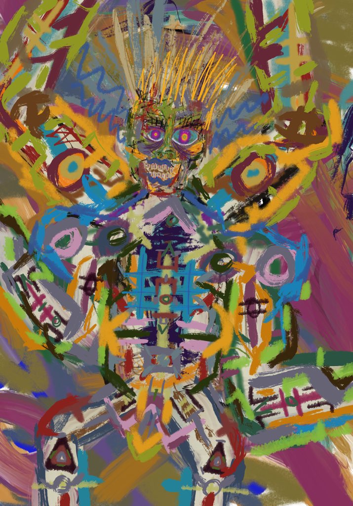 Aj_Axis11's tweet photo. That’s not how WE do it here. That’s not the normal way to do it YOU IDIOT.

#nft #NFTdrop #NFTart #nftcollector #NFTartist #NFTCommunity #opensea #abstractart #neoexpression #art https://t.co/XISzqLWz7o