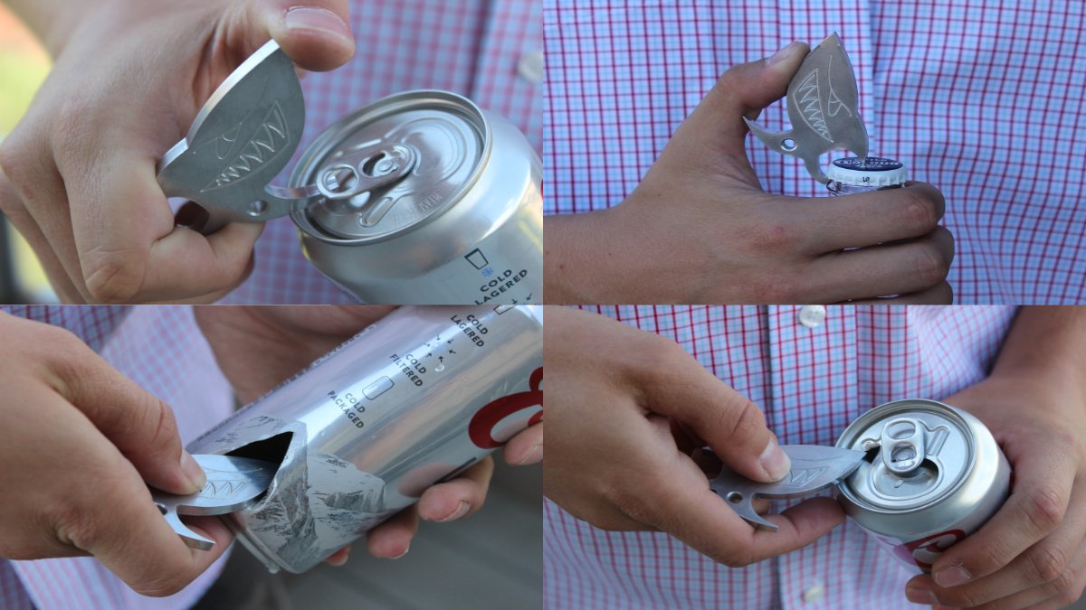 BeerSharkPro's tweet photo. I am prepared...#Beershark

Tab Puller ☑️
Bottle Opener ☑️
Shotgun Tool ☑️
Can Venter ☑️
Fits on Key Chain ☑️ https://t.co/M5P9EC6ZBu