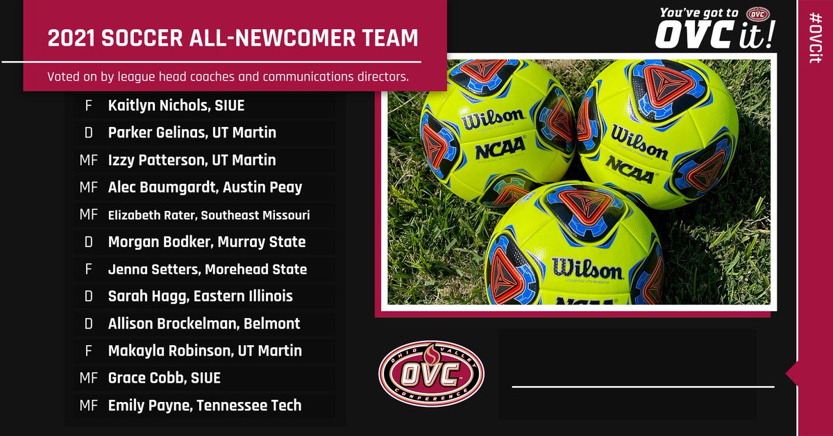 The 2021 Soccer OVC All-Newcomer Team ⚽

#OVCit