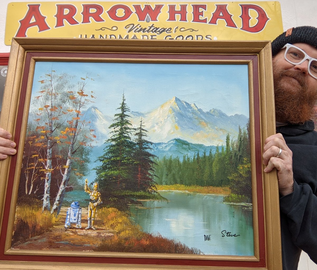 These Are The Droids You Are Looking For. Prints and Original on our website. #starwars #artoo #r2d2 #c3po #starwarsmeme #alteredart #repainting