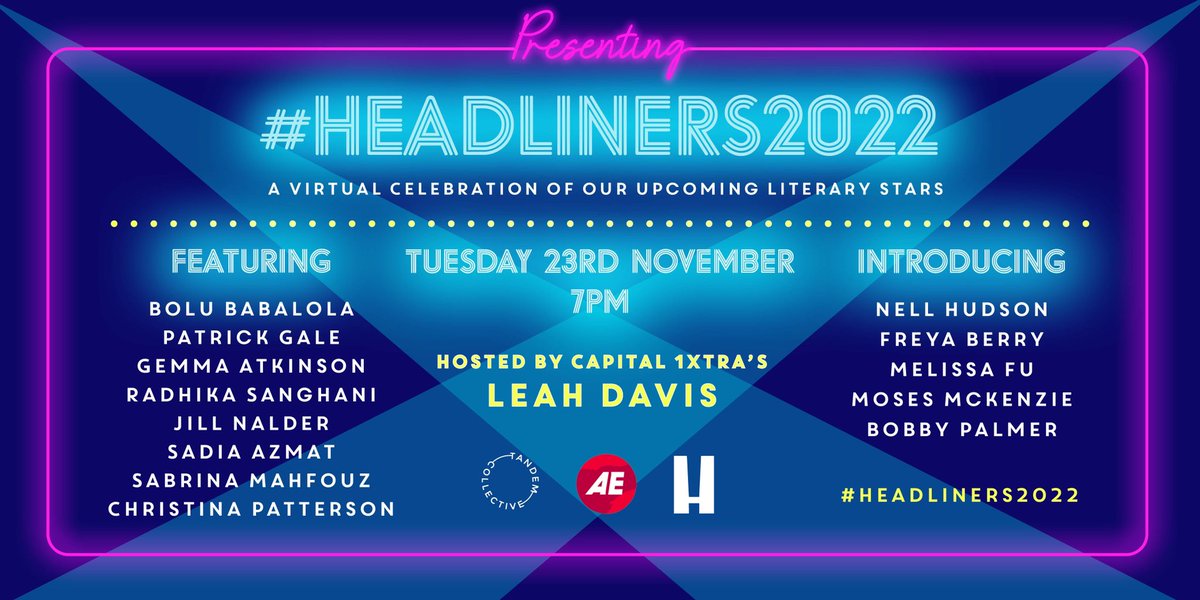 🚨 Book Event 🚨

An exclusive event brought to you by the fab team at Tandem Collective in partnership with <a href="/headlinepg/">Headline Books</a> showcasing some of Headlines most anticipated titles coming up in 2022. See you there?

Tickets are on sale now. eventbrite.co.uk/e/headliners20…

#booktwitter