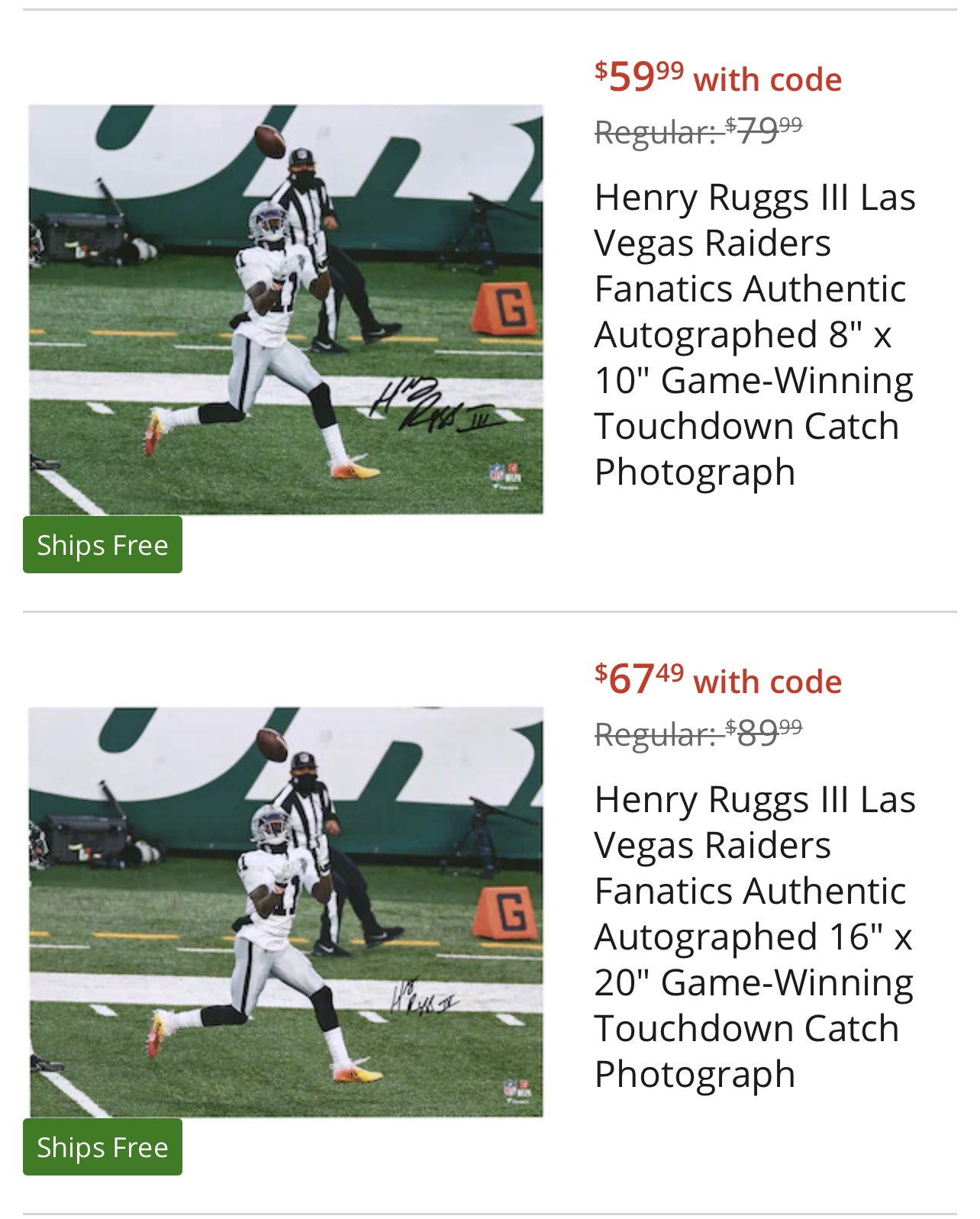 Henry Ruggs III Las Vegas Raiders adidas Game-Used White