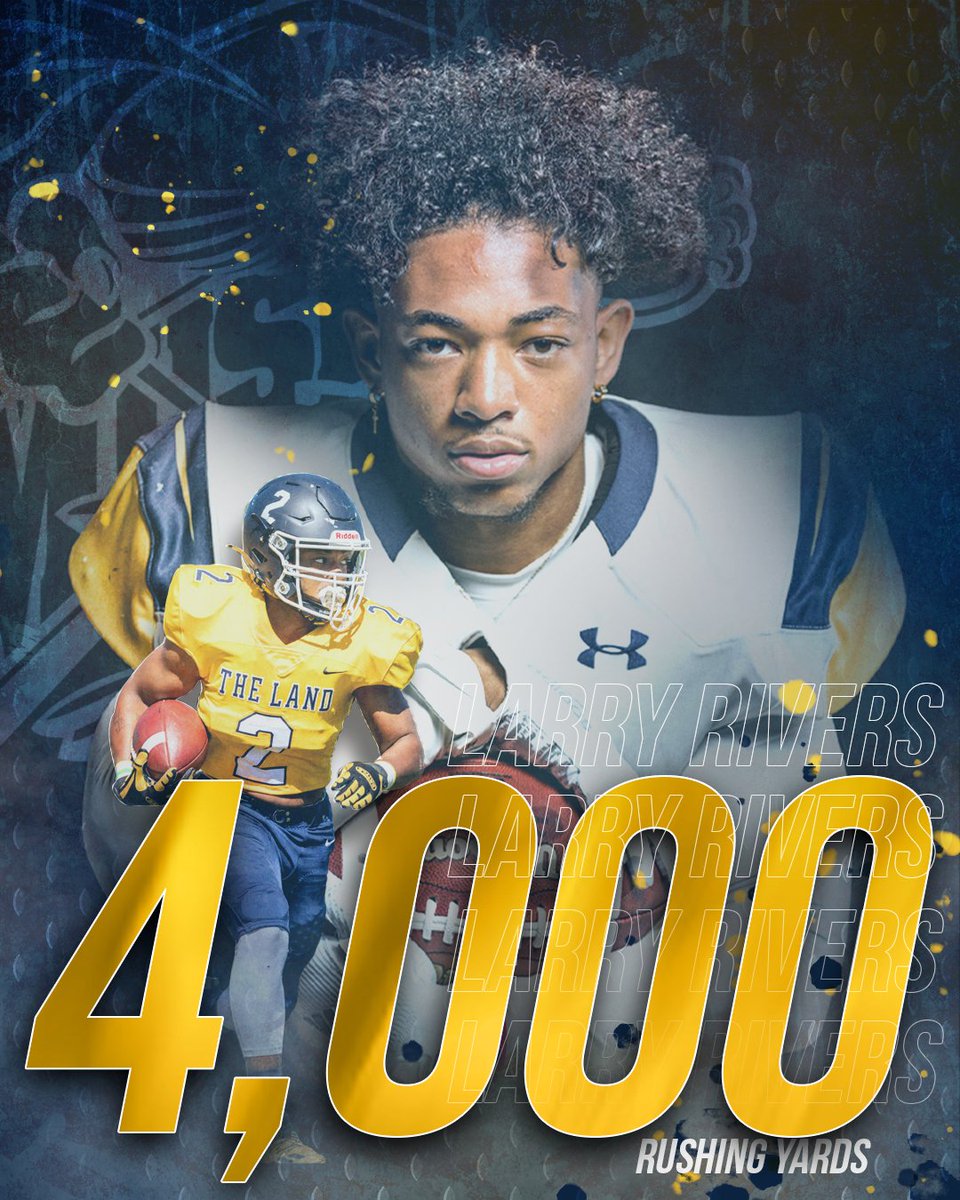 4,000 and counting!

<a href="/LR3_certified/">larry rivers</a> keeps stretching the <a href="/LUMuskieFB/">Lakeland Football</a> career rushing record each Saturday! We love to see it! #d3fb