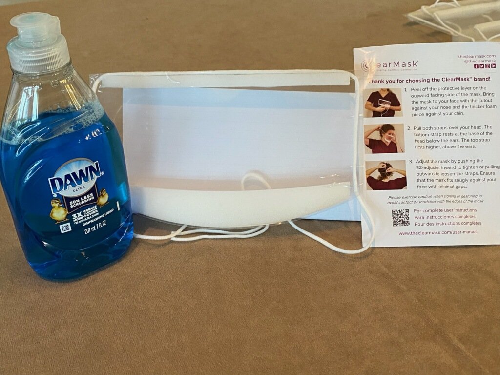 AutumnWilke's tweet image. #AccessibilityHack for clear mask usage. Rub a small amount of soap on the inside of the mask and wipe off to prevent fogging. Reapply as needed! #ASHE2021 #AccessAtASHE #🇵🇷 @ASHEoffice