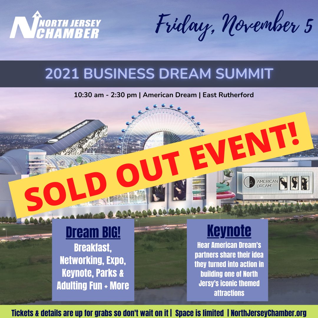 NorthNJChamber's tweet photo. Sold Out Event! Catch us on the social on Friday! #DreamBigwithNJCC https://t.co/yPwz5ekxZM