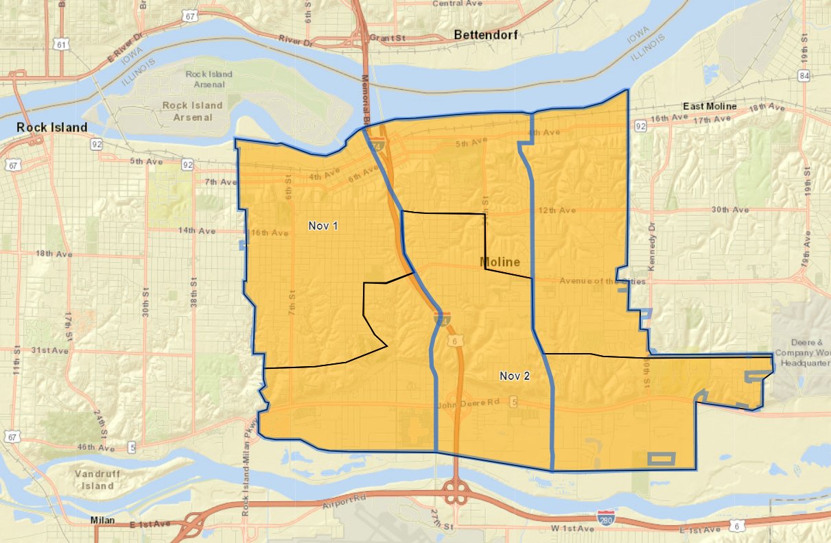 تويتر \ City of Moline, IL على تويتر: "Reminder: You can see when leaf  vacuuming is coming to your neighborhood via this interactive map:  https://t.co/5bhwxo6EM9 https://t.co/F48zJgEYMK"