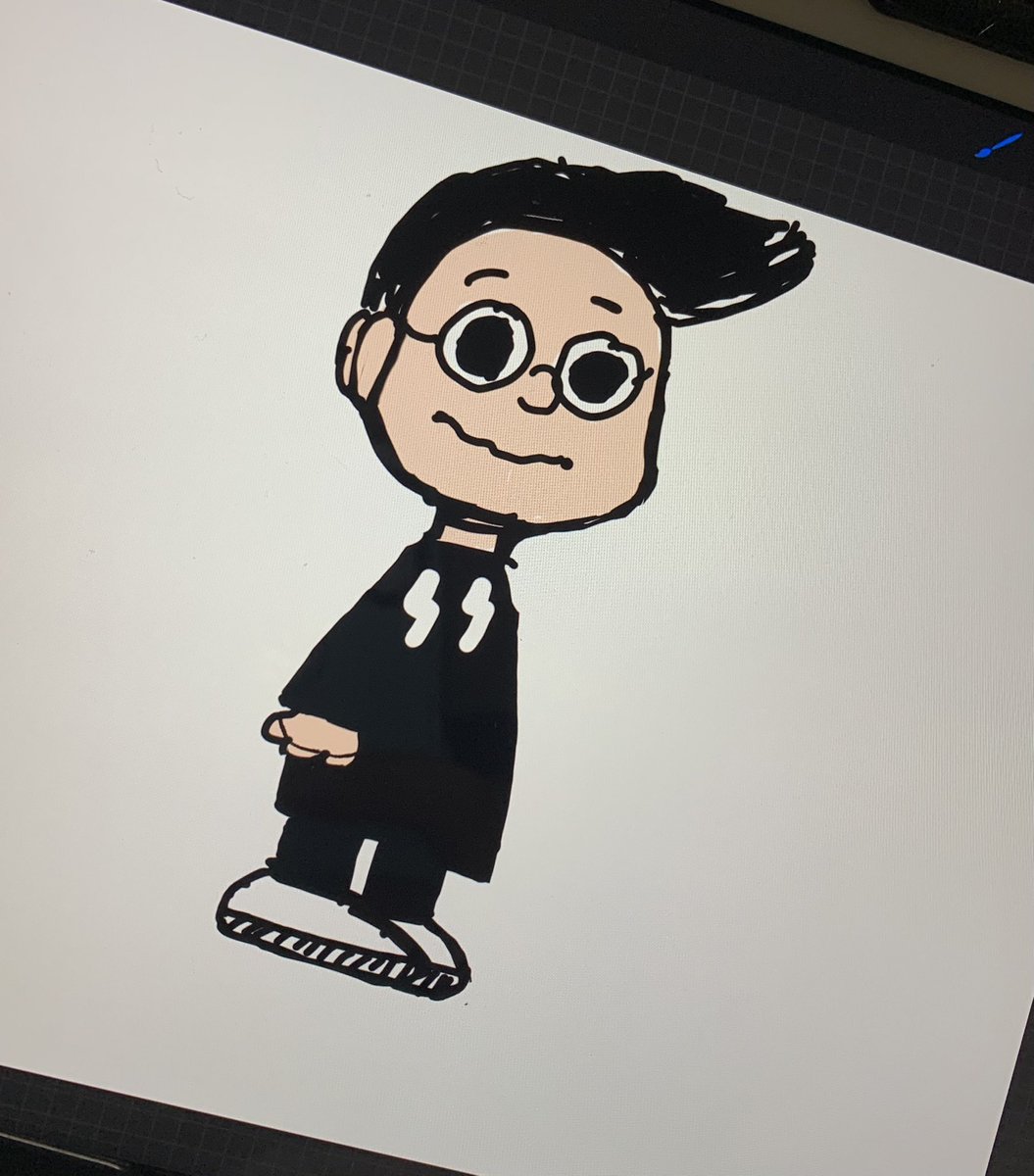 thesnowangel's tweet photo. My 10-year old daughter created these versions of David and Patrick as Peanuts characters and asked me to share ❤️ #SchittsCreek https://t.co/pUBAPLFywv