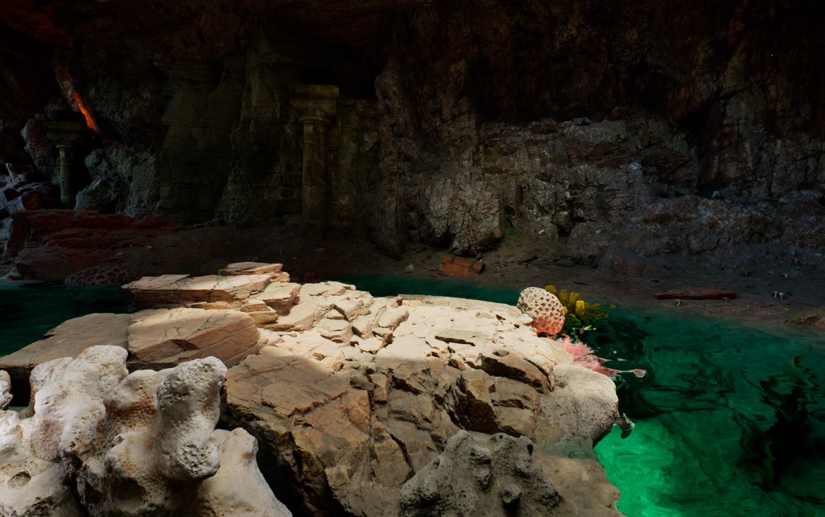 Adrian_Carter3D's tweet photo. Another WiP environment from my bestiary project within #UnrealEngine. Wanted to do a cave this time and got to try out Virtual textures among other things. Can't wait to get back to this one as well! https://t.co/cvrNqtTGCP