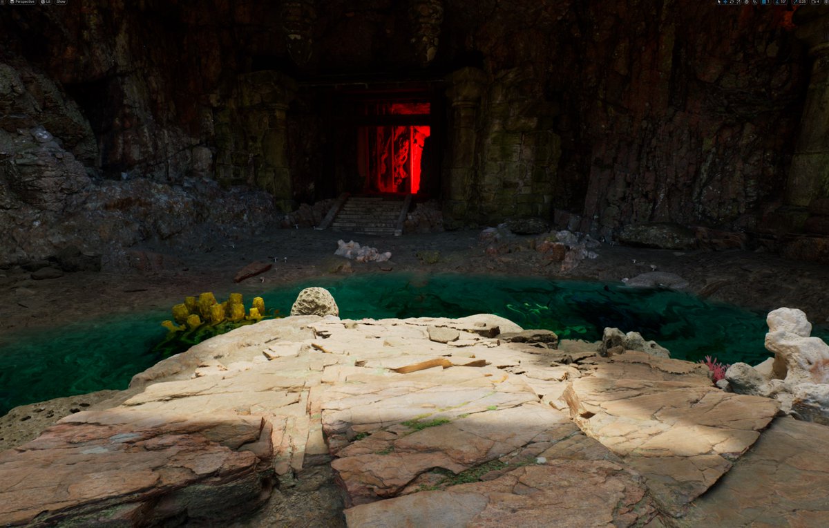 Adrian_Carter3D's tweet photo. Another WiP environment from my bestiary project within #UnrealEngine. Wanted to do a cave this time and got to try out Virtual textures among other things. Can't wait to get back to this one as well! https://t.co/cvrNqtTGCP