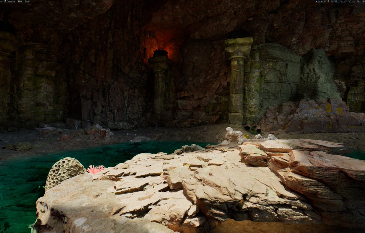 Adrian_Carter3D's tweet photo. Another WiP environment from my bestiary project within #UnrealEngine. Wanted to do a cave this time and got to try out Virtual textures among other things. Can't wait to get back to this one as well! https://t.co/cvrNqtTGCP