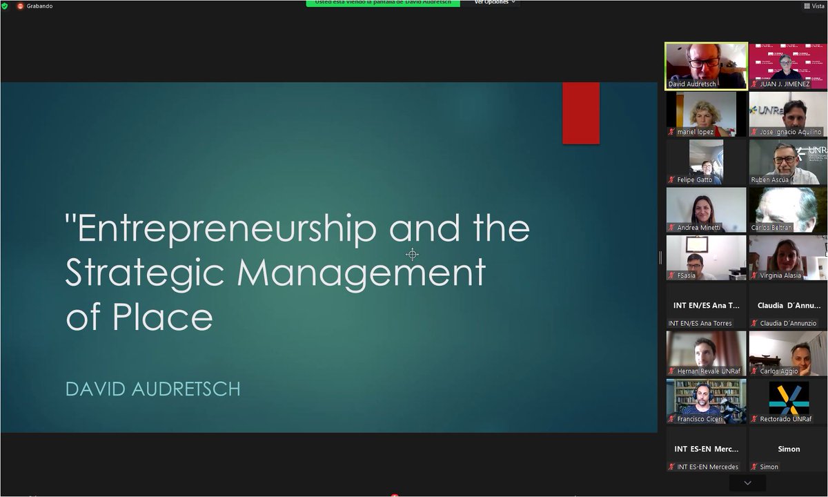 Primer Seminario del CEA de la UNRaf con David AUDRETSCH
👍🏻