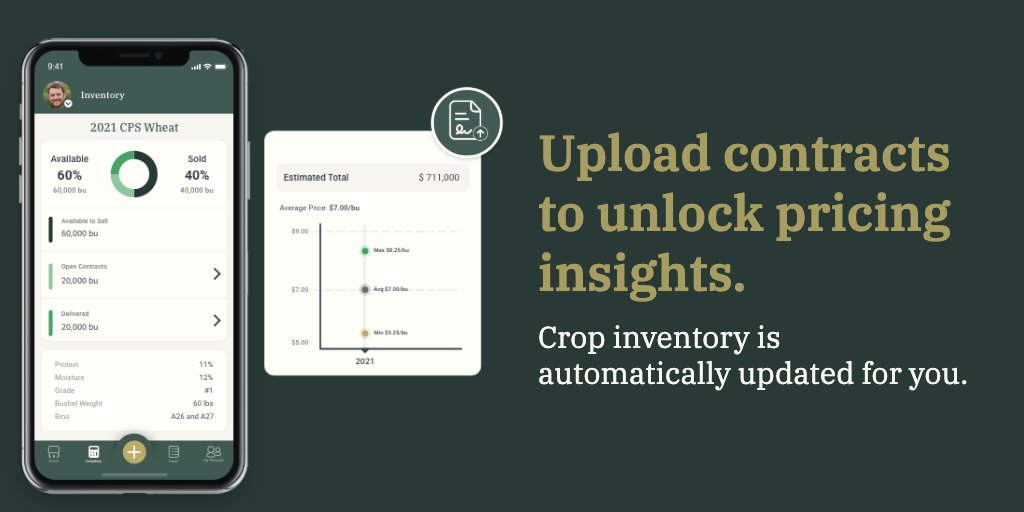 CombyneAg's tweet photo. Inventory is now available on Combyne!
Always know your crop marketing position. See exactly what is in the bin, committed and delivered. https://t.co/G1Nq7jqP8z
#AgTwitter #cropmarketing #cropinventory #grainmarkets #grainpricing #ag #agtech #agtechapps #agapps https://t.co/VzFlYBTtbg