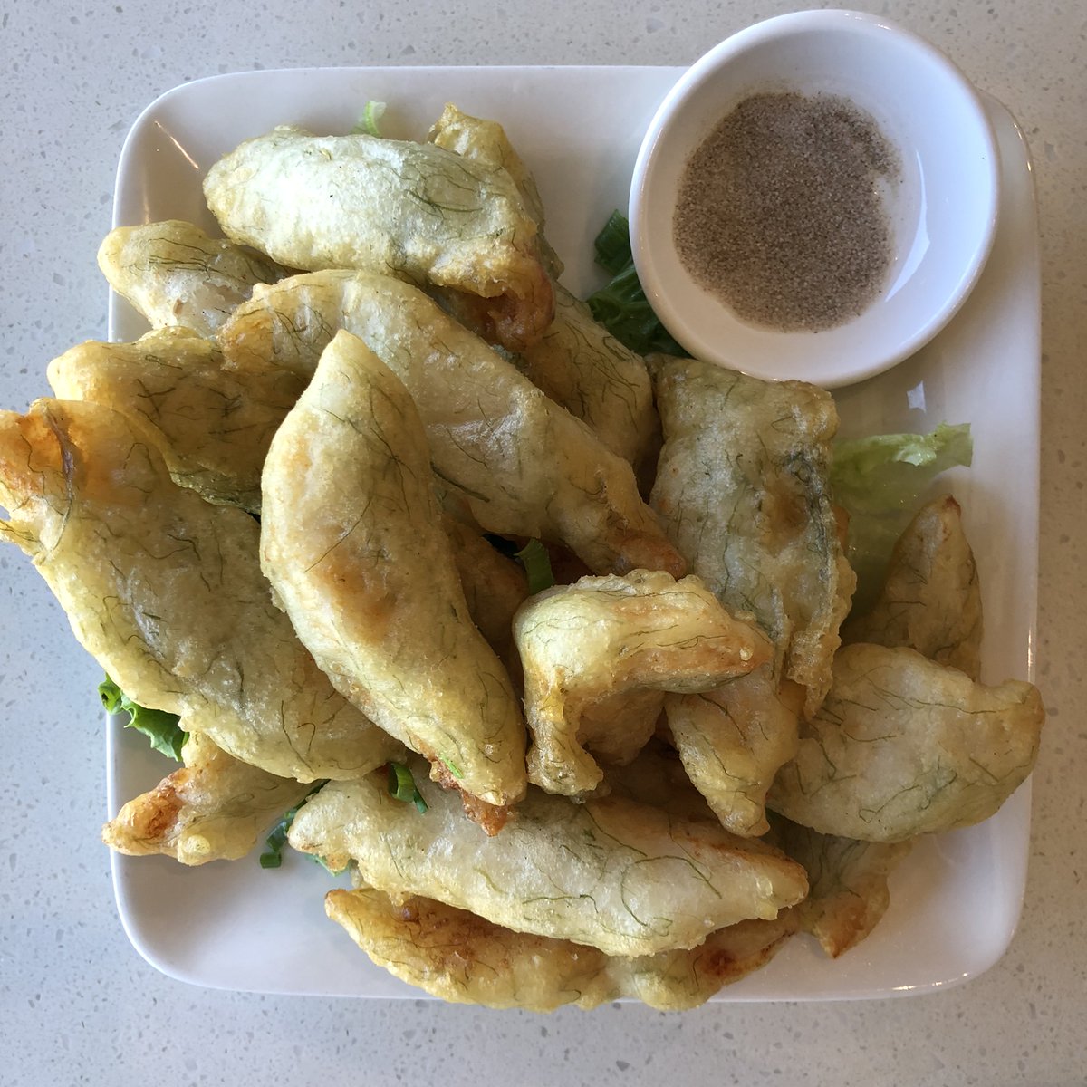 MichelinGuideNA's tweet photo. The menu at #JiangNanSpring #Alhambra s dizzying in its breadth, but look closely to find these superb batons of #friedfish in a seaweed batter. Cheers on the new #BibGourmand! #MichelinGuideCA #MichelinGuide2021 https://t.co/xjiTCRNpvV