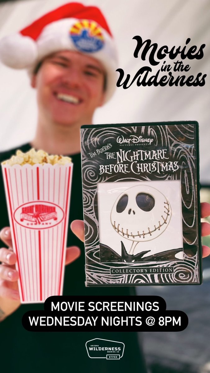 TONIGHT AT 8PM we’ll be showing The Nightmare Before Christmas in our DTPHX Beer Garden 🎄
#movienight #thingstodoinarizona #rooseveltrow #downtownphoenix